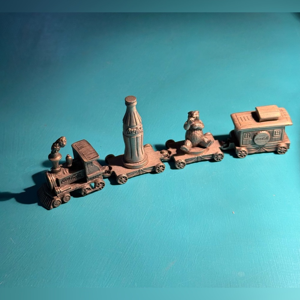 Coca Cola Vintage Train Set - Pewter